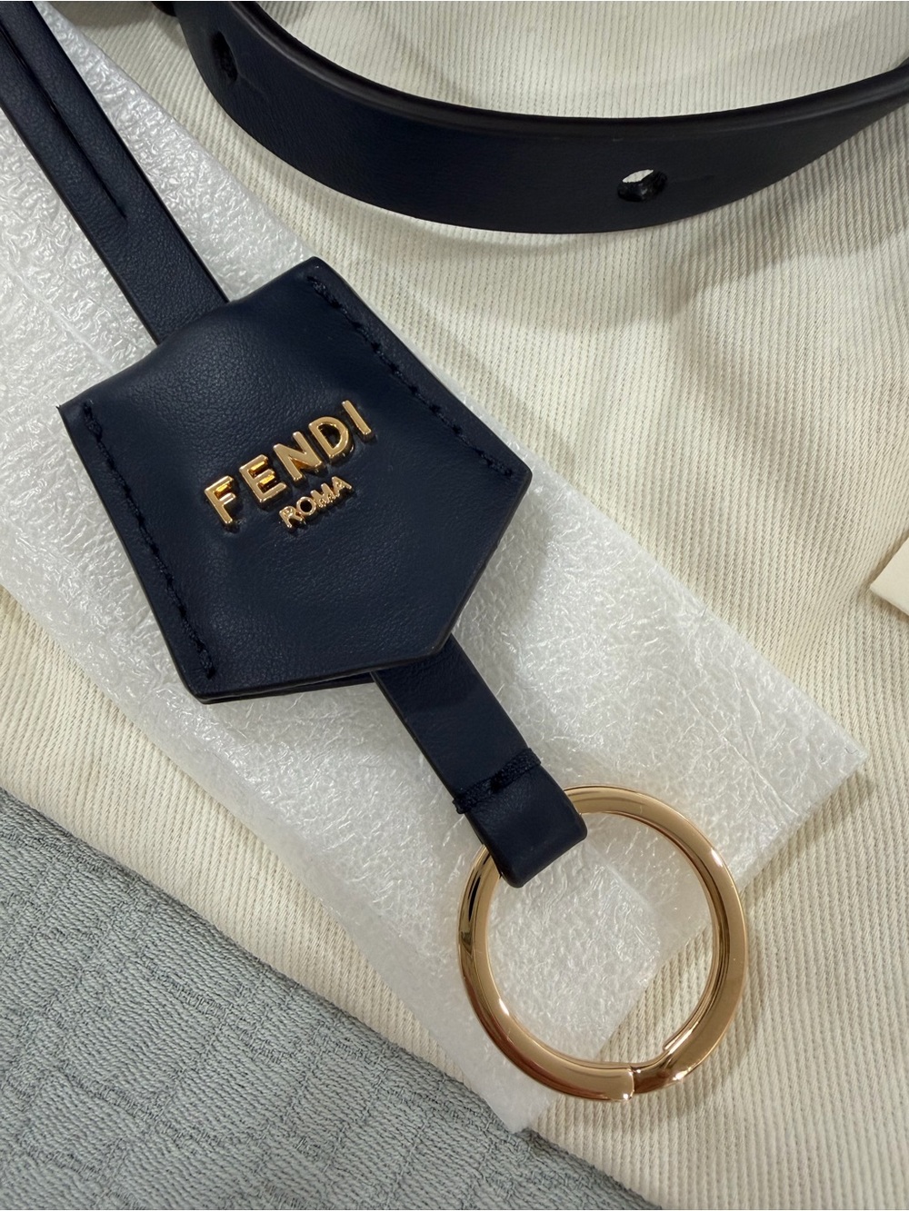 Fendi By The Way Denim Mini Shoulder Bag with Gold Hardware - Picture 13 of 14